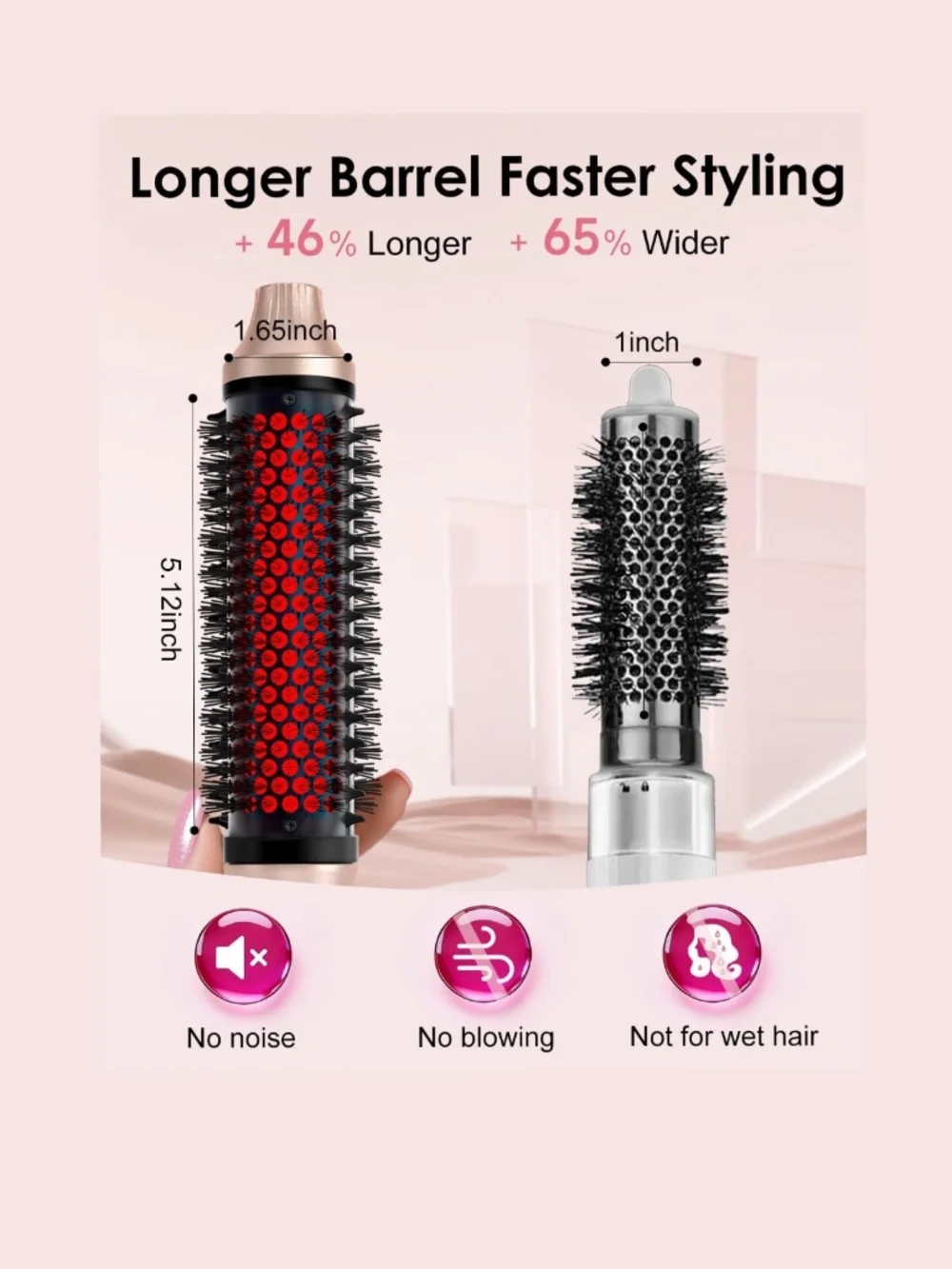 Pink Infrared Thermal Brush Dual Voltage